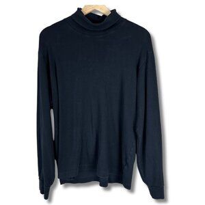 Uniqlo Women's Turtleneck Top Long Sleeve Cotton Black Large